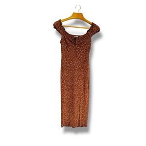 STITCH & PINE Floral Maxi Dress - Fitted Stretch - Cap Sleeve  Y2K Style Sz S